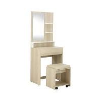 ราคา INDEX LIVING MALL โต๊ะเครื่องแป้งพร้อมสตูล รุ่น CHAMP สีไลท์วู้ด/ขาว (YA37151)