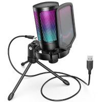 ราคา FIFINE ไมโครโฟนคอนเดนเซอร์ USB รุ่น A6V สีดำ (YC40182)