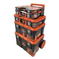 ราคา PUMPKIN กล่องเก็บเครื่องมือช่าง รุ่น 20908 PTT-MST5 ชุด 5 กล่อง (กล่องใหญ่พร้อมล้อ, กล่องกลาง, กล่องเล็ก, กล่องช่องเก็บอุปกรณ์ 110 มม., กล่องช่องเก็บอุปกรณ์ 65 มม.) (YD24169)