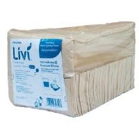 ราคา LIVI กระดาษเช็ดปาก หนา 1 ชั้น สีน้ำตาล 500 แผ่น (12 แพ็ค/ลัง) (0099874)