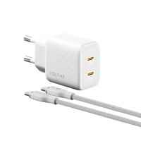 ราคา VOLTME หัวชาร์จ REVO 35 DUO LITE 2xUSB-C Port สีขาว พร้อมสาย (YD26220)