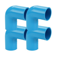 ราคา DSAI ข้องอพีวีซี ข้องอหนา PVC 90องศา ขนาด 1.1/2 นิ้ว (1 แพ็ค 4 ตัว) (YA02891)