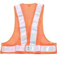 ราคา TRUSCO เสื้อกั๊กสะท้อนแสงนิรภัยแบบมีไฟ LED 16 ดวง รุ่น TFAB-03 สีส้ม-เงินสะท้อนแสง (ไฟสีเขียว) (YA21032)
