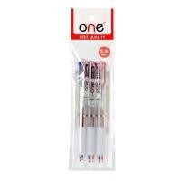 ราคา ONE ปากกาหมึกเจล 2in1 รุ่น WYH033 หมึกสีน้ำเงินและสีแดง ขนาดหัว 0.5 มม. (แพ็ค2+1ด้าม) (1095343)
