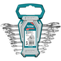ราคา TOTAL ประแจปากตายเดี่ยว 8 ตัวชุด รุ่นงานหนัก รุ่น THT102386 ขนาด 6-22 มม. ( Double Open End Spanner Set ) (Y052221)