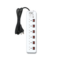 ราคา รางปลั๊กไฟ CSC มอก. 6ช่อง 6สวิตช์ 5เมตร AS166-5m (Y084702)