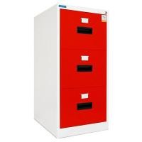 ราคา ตู้เก็บเอกสารเหล็ก 3 ลิ้นชัก SMARTFORM FC-743 สีWHR ขาวสลับแดง ตู้ (YA02026)