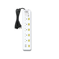 ราคา รางปลั๊กไฟ มอก. YellowSwitch 5ช่อง+2USB 6สวิตซ์ 5เมตร CSC AS166UCSY-5M (YA07564)