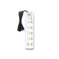 ราคา รางปลั๊กไฟ มอก. YellowSwitch 4ช่อง+2USB 5สวิตซ์ 5เมตร CSC AS155UCSY-5M (YA07585)