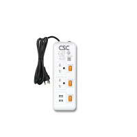ราคา รางปลั๊กไฟ มอก. OrangeSwitch 2ช่อง+2USB 3สวิตซ์ 5เมตร CSC AS133UCSO-5M (YA07877)