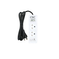 ราคา รางปลั๊กไฟ มอก. WhiteSwitch 2ช่อง 1สวิตซ์ 5เมตร CSC AS521W-5M (YA09238)