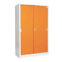 ราคา ตู้บานเลื่อนสูงทึบ 4 ฟุต (มอก.) ไทโย SD-724TD สีขาวสลับส้ม (YA13543)