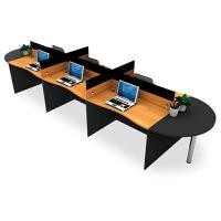 ราคา ชุด work system 6 ที่นั่ง พร้อมตัวต่อโค้งโต๊ะประชุม (TOP Wave) โม-เทค MT-WBC026 (YA13706)