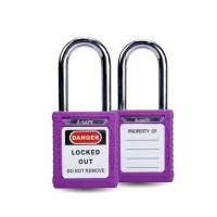 ราคา แม่กุญแจนิรภัย A-SAFE ก้านเหล็ก AS-G08 สีม่วง (YA14169)