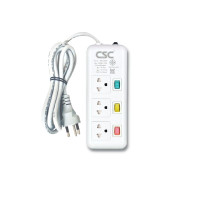 ราคา รางปลั๊กไฟ มอก. ColorSwitch 3ช่อง 3สวิตช์ 10เมตร CSC AM133CS-10m (YA17220)