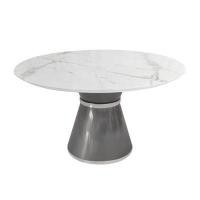 ราคา CALINA โต๊ะทานอาหารลายหินอ่อนทรงกลม รุ่น T-009 สีขาว ขนาด 135x135x80 ซม. (YD19603)