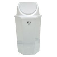 ราคา ถังขยะหกเหลี่ยมฝาสวิง ขาวใส สแตนดาร์ด RW9271+3 (0002053)