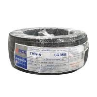ราคา สายไฟ BCC THW-A 10 SQ.MM. ขนาด 100 ม. สีดำ (Y024159)
