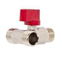 ราคา มินิบอลวาล์ว 3 ทาง (ผผผ) DUSS รุ่น P4 ขนาด 1/2 นิ้ว สีแ (Y029019)