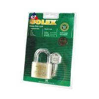 ราคา กุญแจลูกปืนคล้องคอสั้นทองเหลืองชุบโครมเมี่ยม SOLEX รุ่น (Y035966)