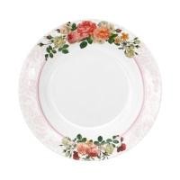 ราคา จานเมลามีนทรงลึก FLOWER WARE รุ่น P804-9 ขนาด 9 นิ้ว สีขาว - ชมพู (Y036542)