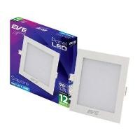ราคา โคมดาวน์ไลท์หน้าเหลี่ยม 5 นิ้ว LED 12W Daylight EVE LIGHTING รุ่น SQ Panel Light 12W DL สีขาว (Y039443)