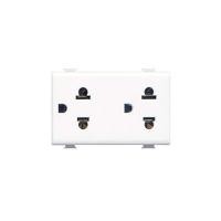 ราคา เต้ารับสามขาคู่พร้อมม่านนิรภัย BTICINO Matix รุ่น SAM5025D สีขาว (Y040430)