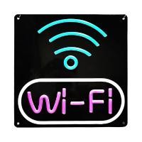 ราคา ป้ายไฟติดผนัง WIFI LUZINO รุ่น NS-015 สีฟ้า - ชมพู (Y078279)