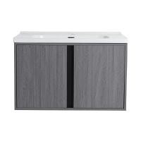 ราคา อ่างล้างหน้าเคาน์เตอร์ ขนาด 80 ซม. KASSA รุ่น KS-PLAW02 สีเทา (YA22385)