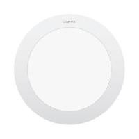 ราคา โคมดาวน์ไลท์หน้ากลม 6 นิ้ว LED 12W Daylight LAMPTAN รุ่น Slim Alu RD 12W/DL สีขาว (YB01627)