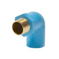ราคา SCG ข้องอ 90 องศา เกลียวนอกทองเหลืองหนา ขนาด 3/4 นิ้ว สีฟ้า (YB23919)
