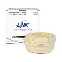 ราคา LINK สายโทรศัพท์ 4Cx0.5 รุ่น UL-1024 ความยาว 100 เมตร สีขาว (YB24483)