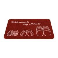 ราคา KASSA HOME พรมเช็ดเท้าดักฝุ่น SHOES รุ่น NO-14 ขนาด 40 x 60 ซม. สีแดง (YB88984)