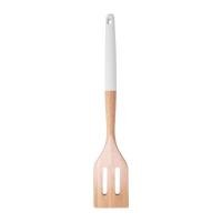 ราคา KASSA HOME ตะหลิวกรองไม้ ด้ามซิลิโคน รุ่น SK-1460 สีขาว-บีช (YC05894)