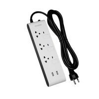 ราคา รางปลั๊กไฟ 3 ช่อง 3 สวิตช์ USB-A 2 ช่อง ยาว 3 เมตร HACO รุ่น EJ-3S3EBUSB/3 สีขาว (YC13847)