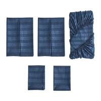 ราคา KASSA HOME ชุดผ้าปูที่นอน STRIPES EMBOSSED รุ่น EMB-5BL สีน้ำเงิน ขนาด 5 ฟุต (ชุด 5 ชิ้น) (YD07045)