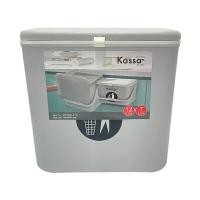 ราคา KASSA HOME ถังขยะเหลี่ยมแขวนหน้าบานหรือติดผนังพร้อมฝาเปิดปิด รุ่น NI211112-B05 สีเทา ความจุ 7 ลิตร (YB96503)