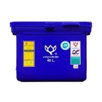 ราคา DOKBUA ตู้แช่ขาเตี้ยมีบานพับพร้อมมือจับ รุ่น LF-40 ความจุ 40 ลิตร สีน้ำเงิน (YD08074)
