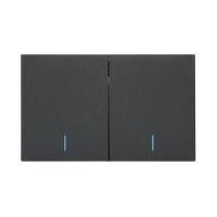 ราคา BTICINO ชุดสวิตช์ทางเดียว 2 ช่อง รุ่น SQG4001A2L สีกราไฟต์ (YD12888)