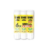 ราคา UHU กาวแท่ง สีขาว 21 กรัม (แพ็ค6แท่ง) (3001728)