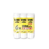 ราคา UHU กาวแท่ง สีขาว 8.2 กรัม (แพ็ค6แท่ง) (3001727)