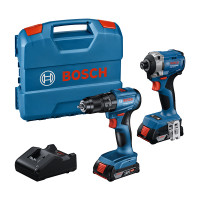 ราคา BOSCH ชุดสว่านกระแทกไร้สายเเละไขควงกระแทกไร้สาย รุ่น GDR 18V-215+GSB 185-LI (06019N20K4) (BO-06019N20K4) (YC85052)