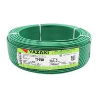 ราคา สายไฟ YAZAKI รุ่น 60227IEC01THW1x1.5G ขนาด 100 เมตร สีเขียว (Y069921)