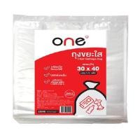 ราคา ONE ถุงขยะใส เกรดเอ LLDPE สีใส ขนาด 30x40 นิ้ว (แพ็ค 1 kg.) (0097775)