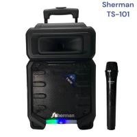 ราคา SHERMAN ลำโพงอเนกประสงค์ พร้อมไมโครโฟนไร้สาย รุ่น TS-101 สีดำ ขนาด 8 นิ้ว (YA40435)