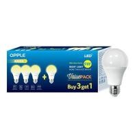 ราคา OPPLE หลอดไฟ LED E27 รุ่น U1 A60 9W COOL WHITE 4 หลอด/แพ็ก (แสง 1,000 ลูเมน อุณหภูมิสี 4,000K) (YD31732)