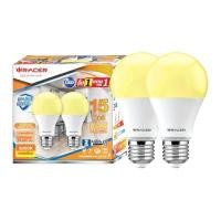 ราคา RACER หลอดไฟ LED E27 A65 15W WARM WHITE แพ็ค 2 ชิ้น (YD31737)