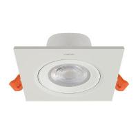 ราคา โคมดาวน์ไลท์ฮาโลเจนหน้าเหลี่ยม 3.5 นิ้ว LED 7W Tri-Color LAMPTAN รุ่น Color Choice 7W SQ สีขาว (YB01537)