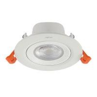 ราคา โคมดาวน์ไลท์ฮาโลเจนหน้ากลม 3.5 นิ้ว LED 7W Tri-Color LAMPTAN รุ่น Color Choice 7W RD สีขาว (YB01604)