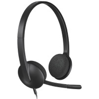 ราคา หูฟังแบบมีสาย Logitech H340 สีดำ (4094701)